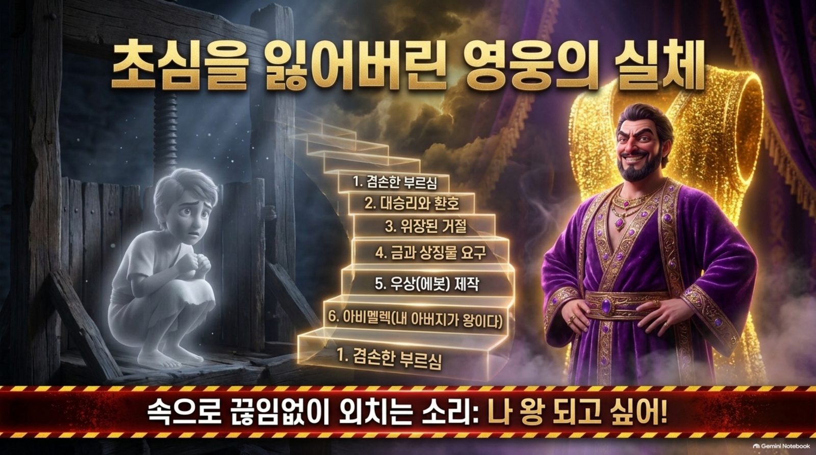 초심을 잃어버린 영웅의 실체 슬라이드