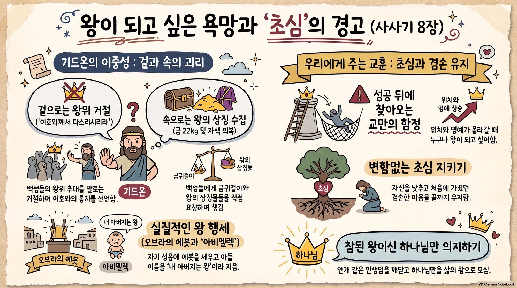 왕이 되고 싶은 욕망과 초심의 경고 — 최무열 목사